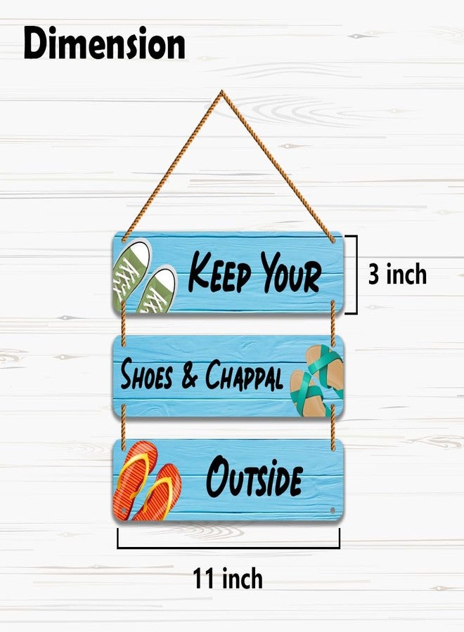 WallDaddy Decorative Wooden Printed Wall Hanger | Wall Decor Hangings | Wall Decorative Showpiece | Wall Decor for Living Room | Wooden Wall Hangings Home.Funky Slogan Keep Your Shoes 30x30 Cm. - Image 2